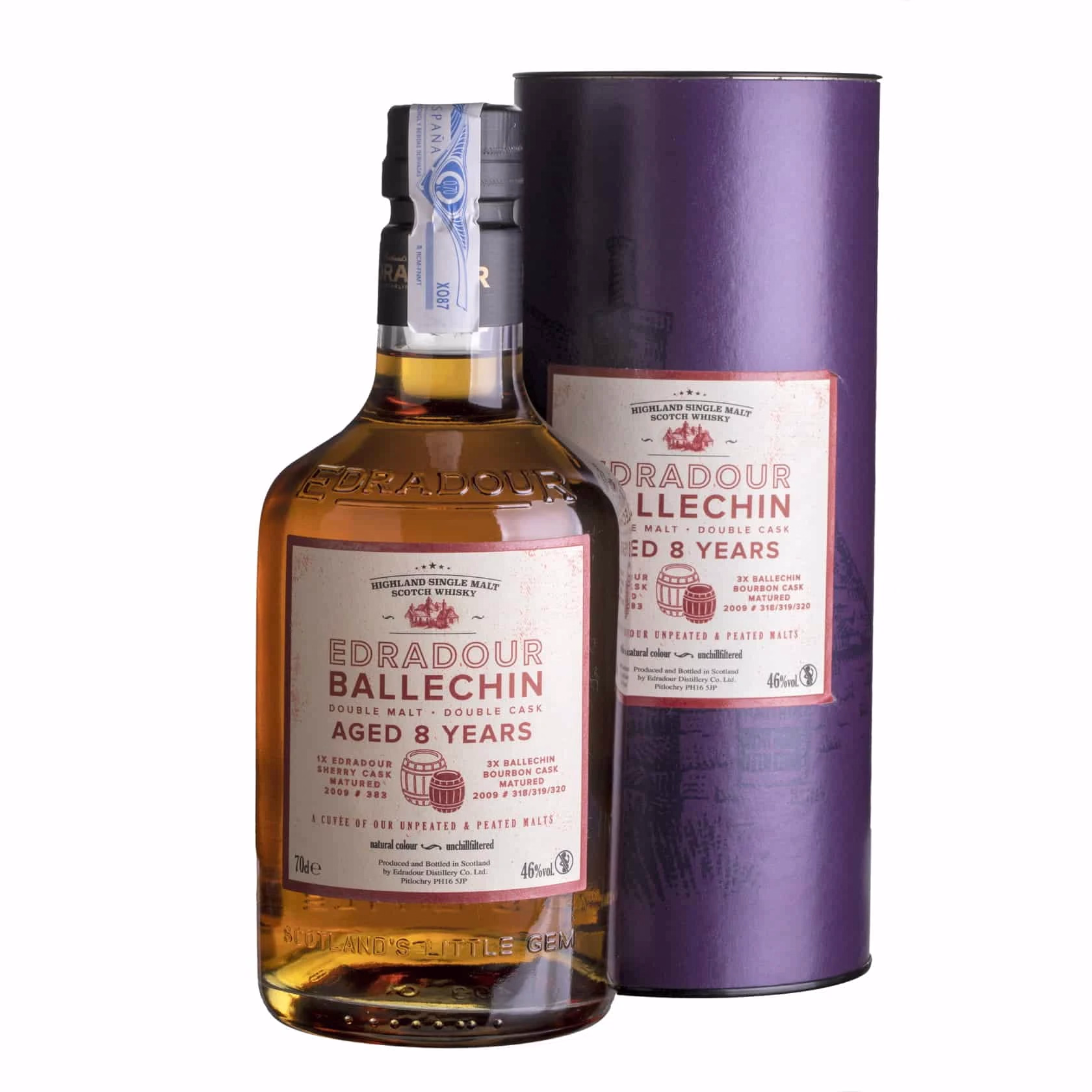 Whisky Edradour Ballechin 8 YO Highland Single Malt Sherry & Bourbon Casks 15 Whisky Edradour Ballechin 8 YO Highland Single Malt Sherry & Bourbon Casks
