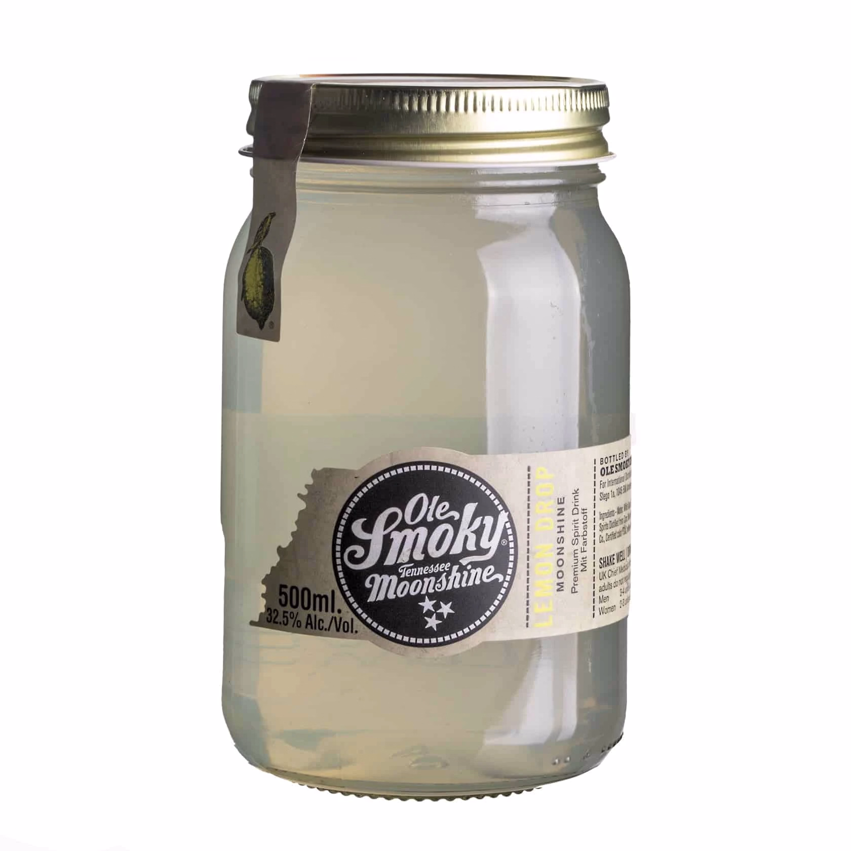 Licor Whiskey Ole Smoky Lemon Drop Tennessee Moonshine 32.5% 3 Licor Whiskey Ole Smoky Lemon Drop Tennessee Moonshine 32.5%