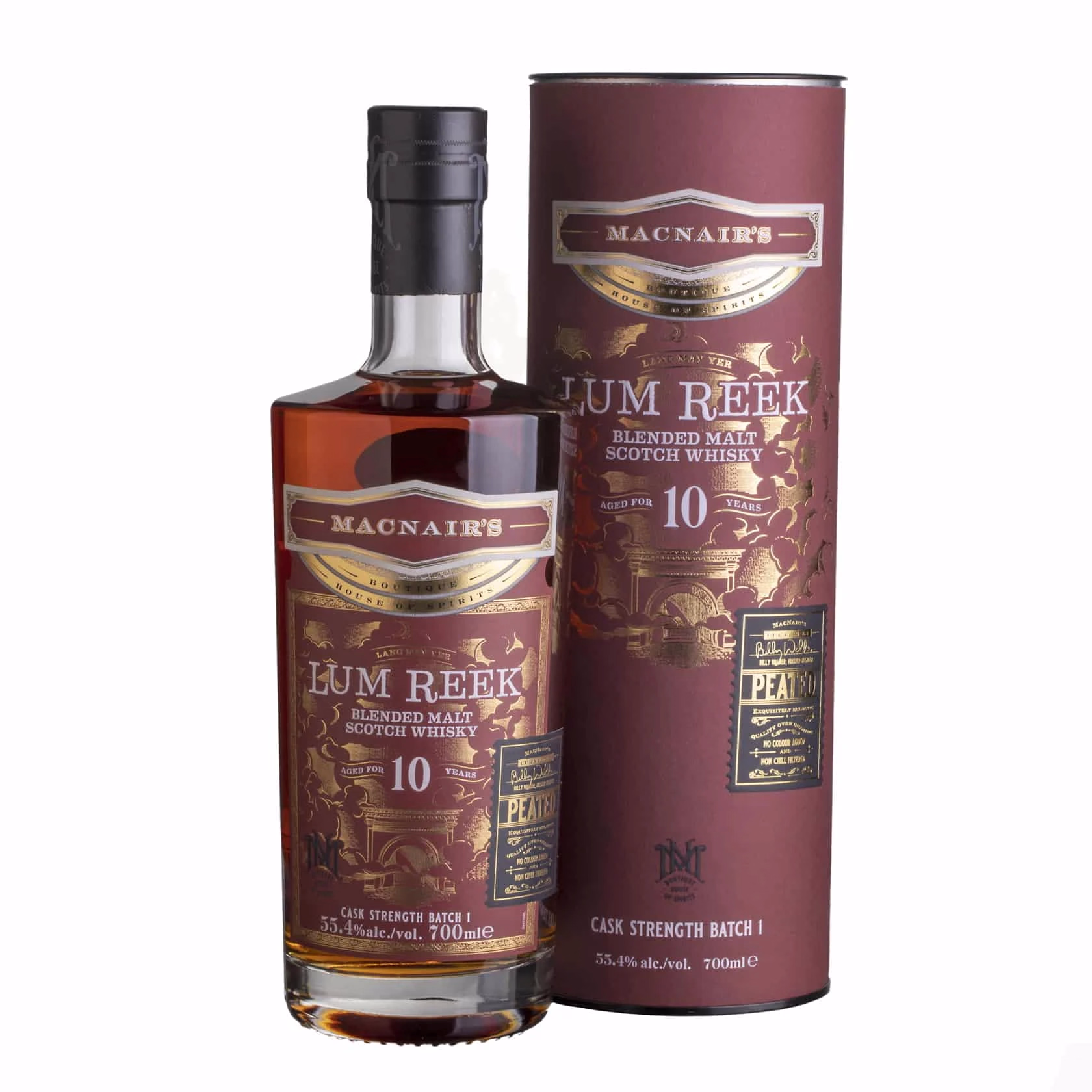 Whisky Macnair's Lum Reek 10 YO Cask Strength Blended Malt 55.4%