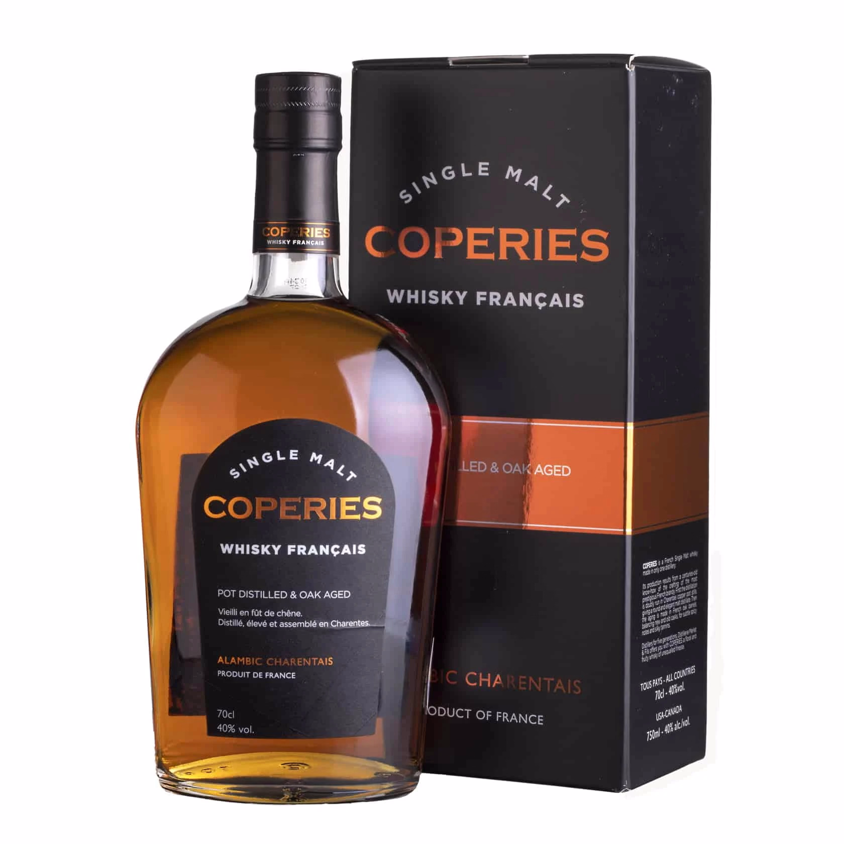 Whisky Coperies French Single Malt Alambic Chareantais 40% 19 Whisky Coperies French Single Malt Alambic Chareantais 40%