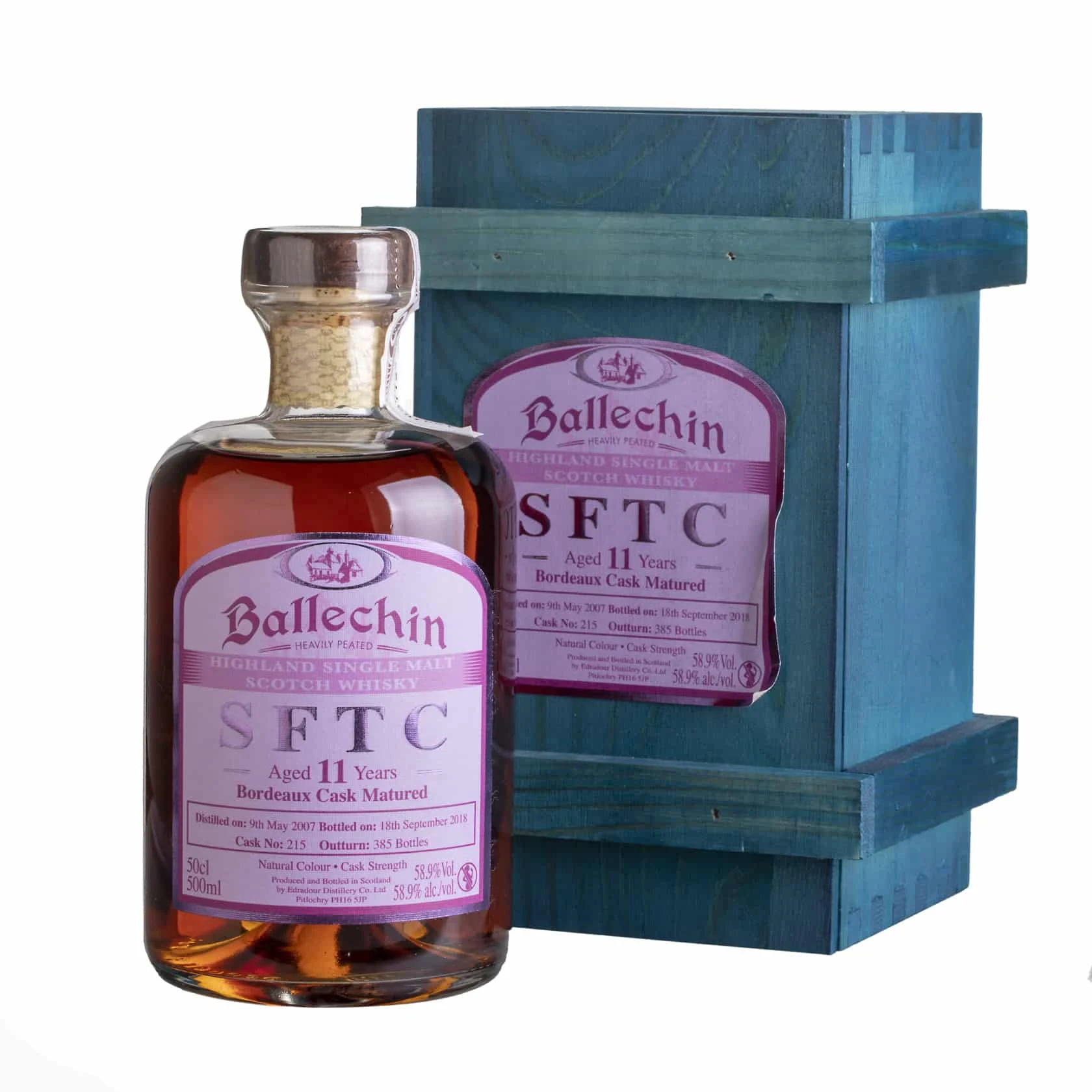 Whisky Ballechin 11 YO 2007 SFTC Bordeaux Cask Highland Single Malt 58.9%