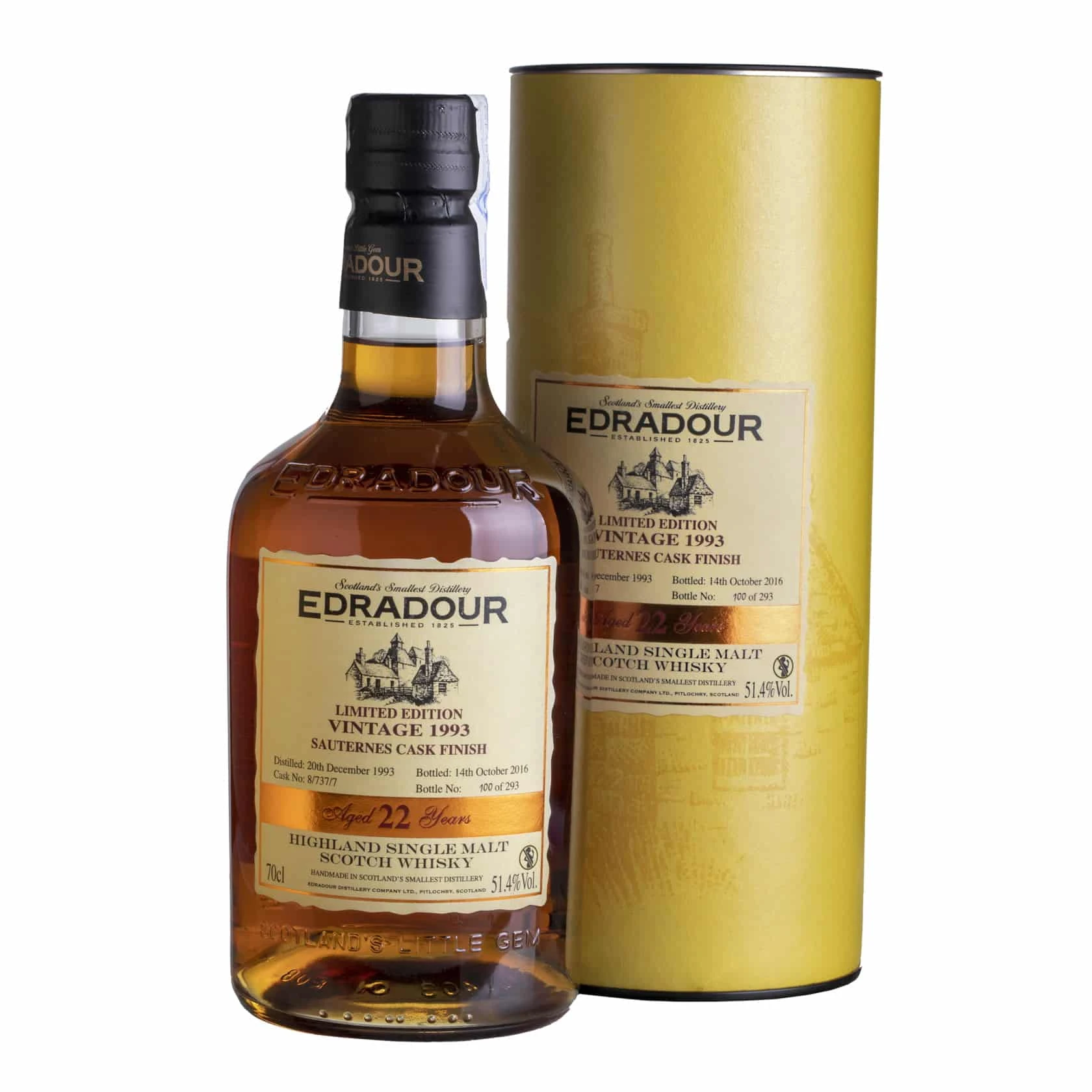 Whisky Edradour 22 YO 1993 Sauternes Cask Finish Highland Single Malt 51,4%