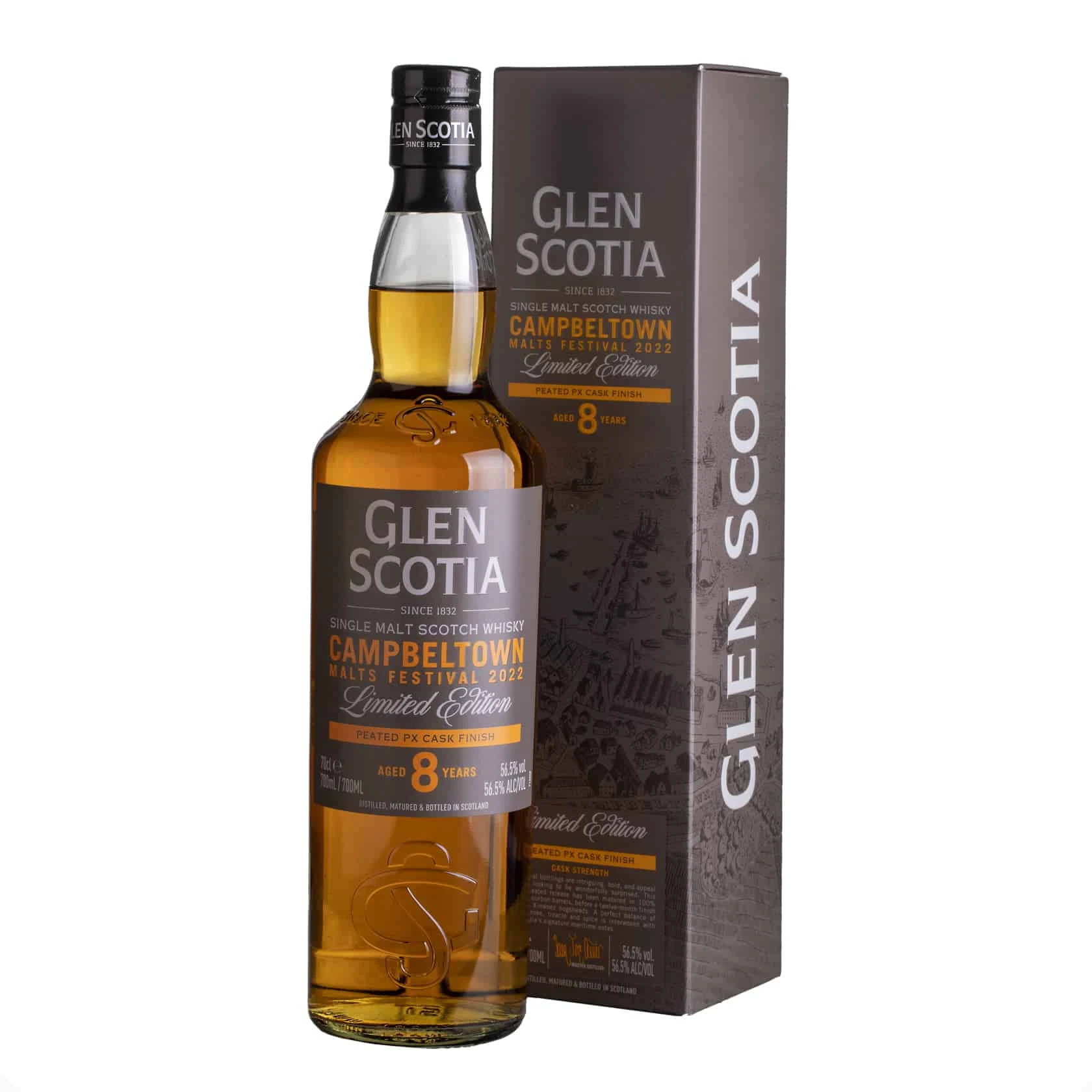 Whisky Glen Scotia 8 YO Campbeltown Single Malt Peated PX Cask 56.5%