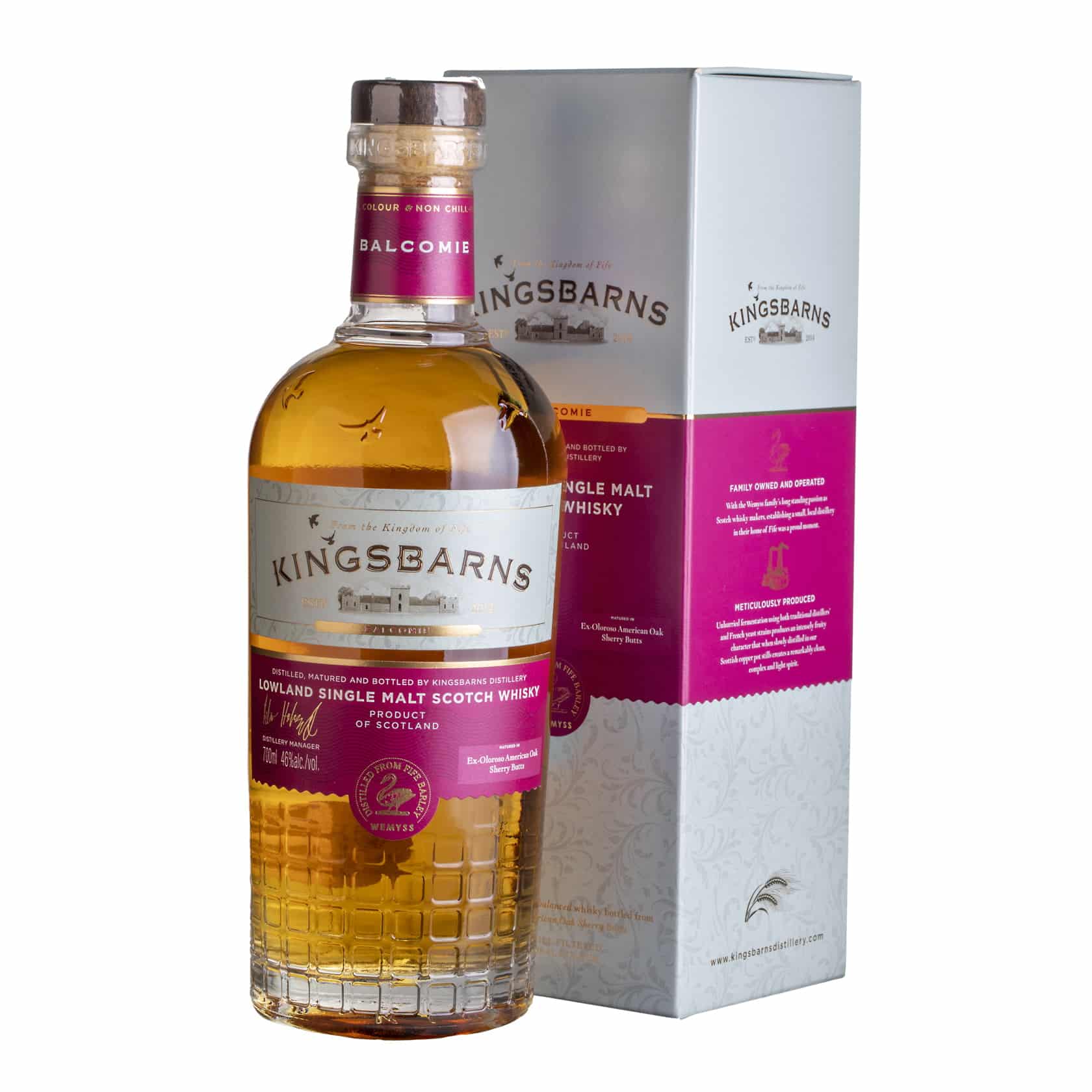 Whisky Kingsbarns Balcomie Lowland Single Malt Oloroso Butts 46%