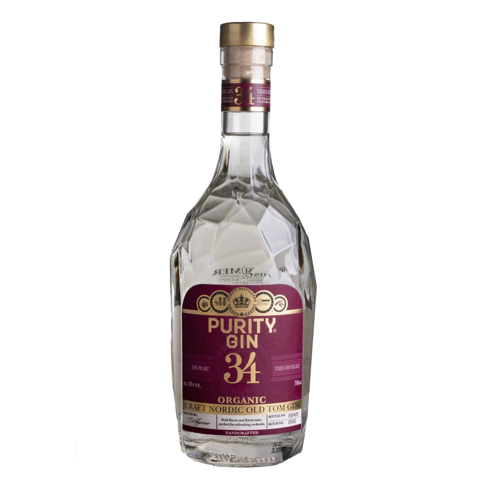 Ginebra Purity 34 Old Tom Organic Swedish 43%