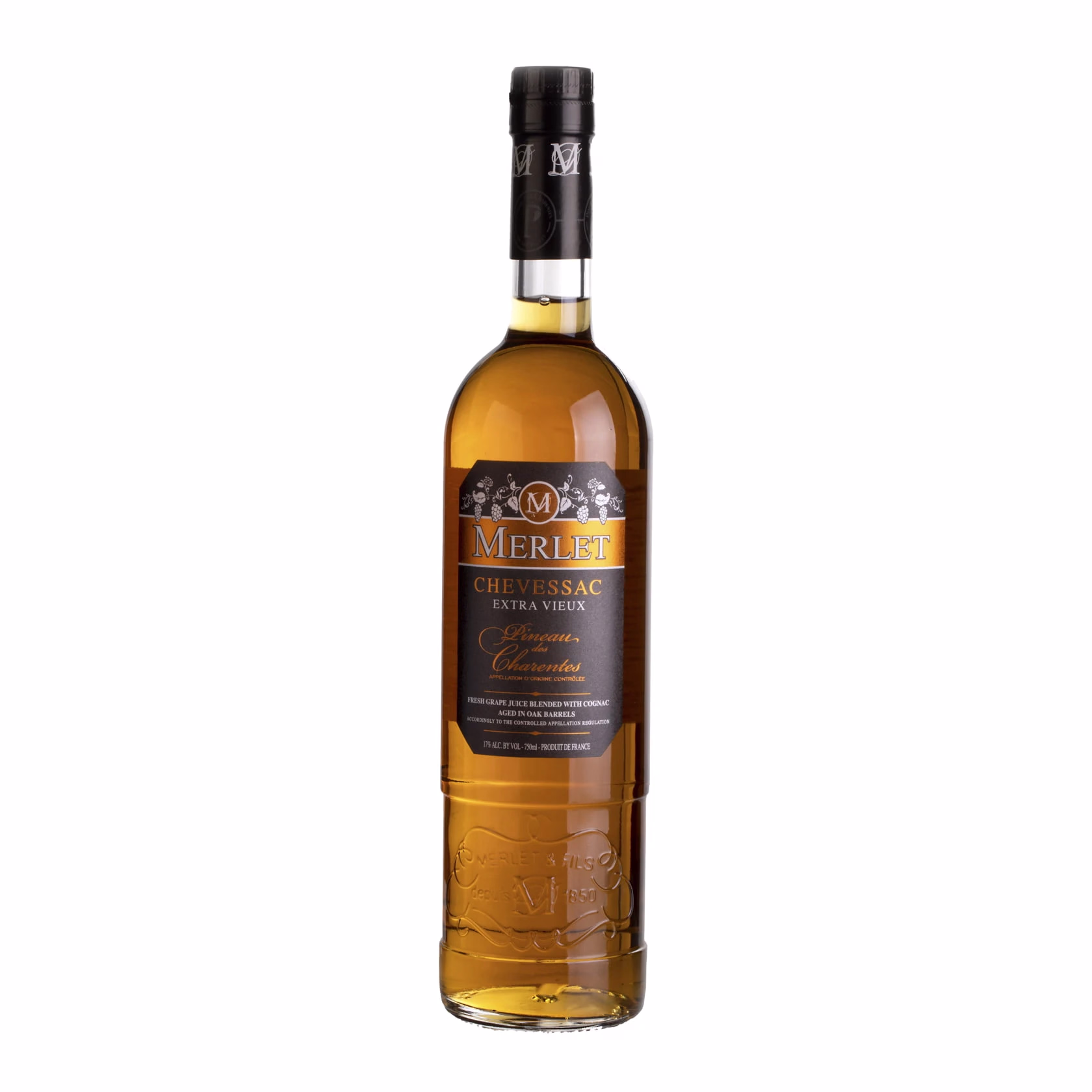 Licor Merlet Pineau des Charentais Extra Vieux 17% 75cl. 12 Licor Merlet Pineau des Charentais Extra Vieux 17% 75cl.