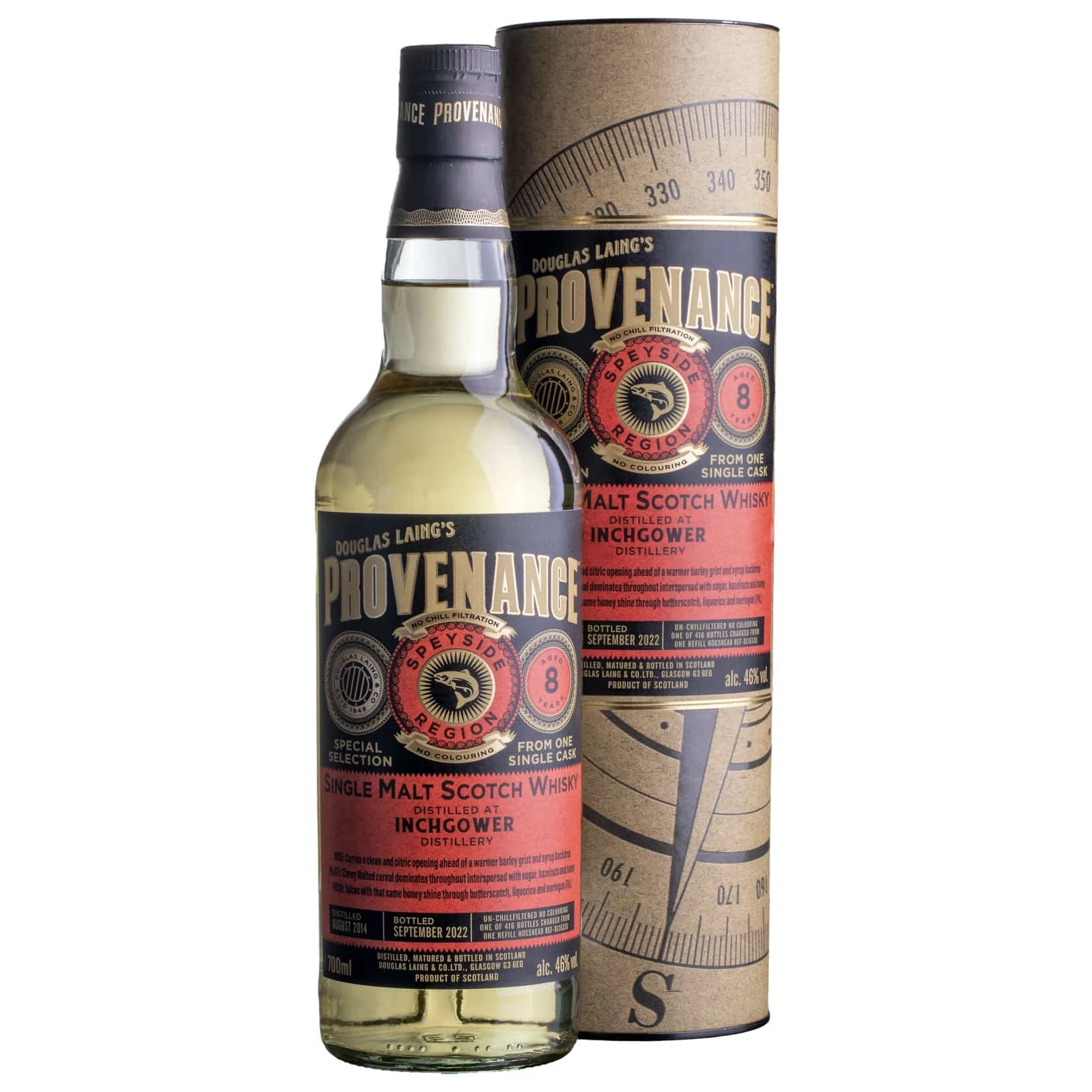 Whisky Provenance Inchgower Speyside Single Malt 8 YO 46%