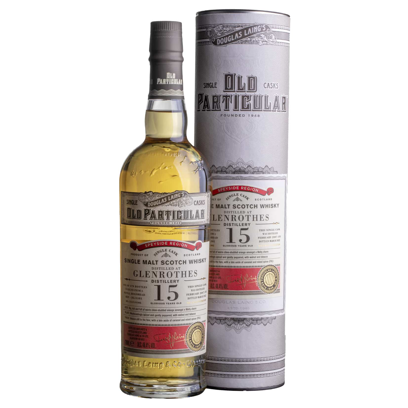 Whisky Old Particular Glenrothes 2007 15 YO Speyside Single Malt 48,4%