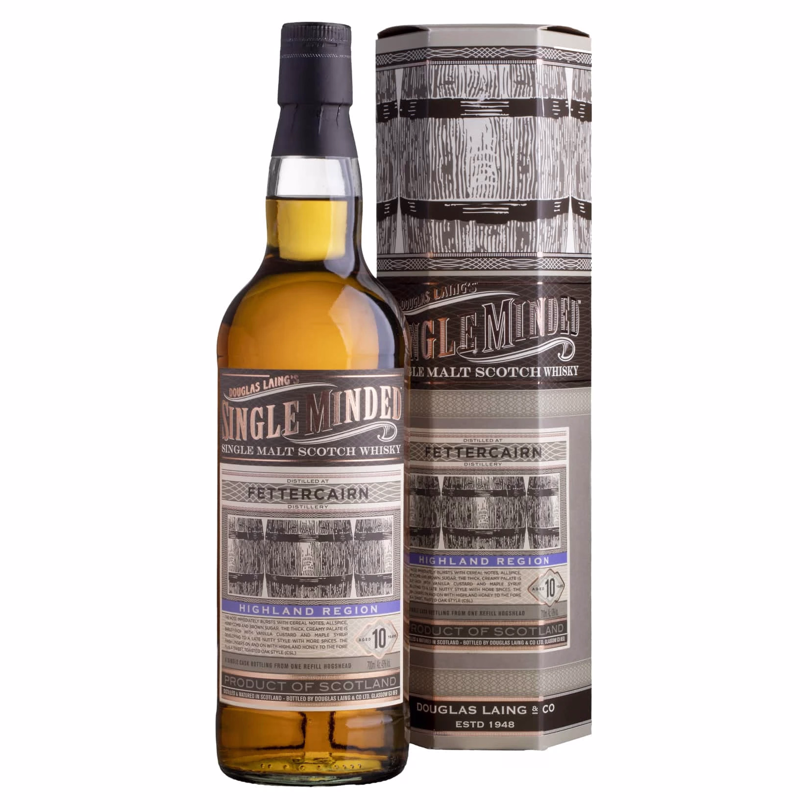 Whisky Single Minded Fettercairn Single Malt 10 YO 43%
