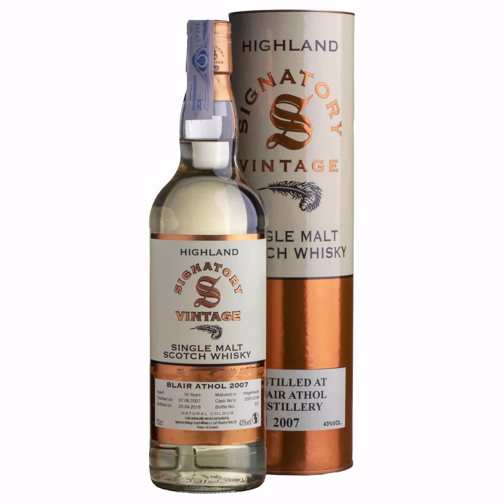 Whisky Signatory Blair Athol 2007 10 YO Highland Single Malt 43%