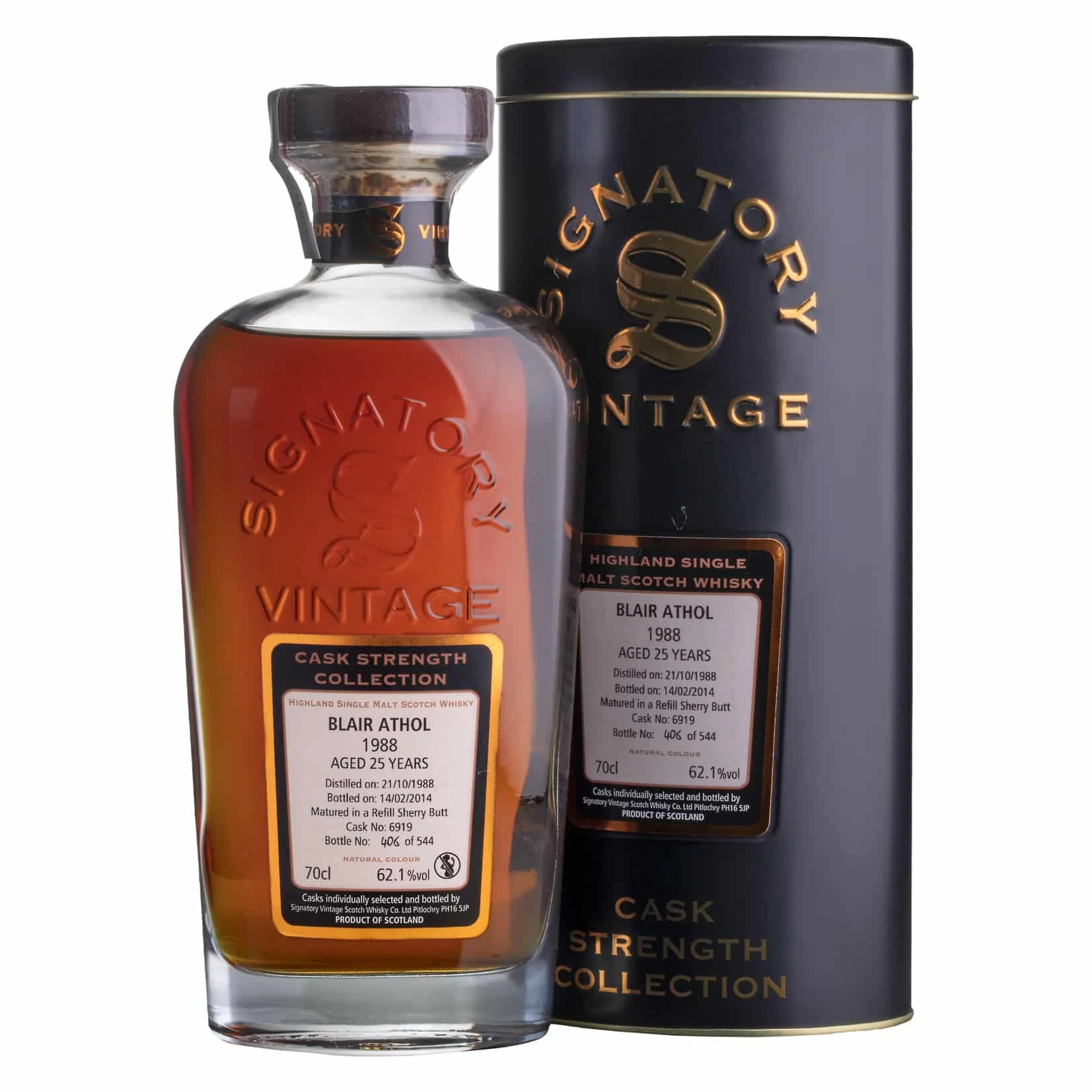 Whisky Signatory Blair Athol 1988 25 YO Cask Strenth Highland Single Malt 62,1%