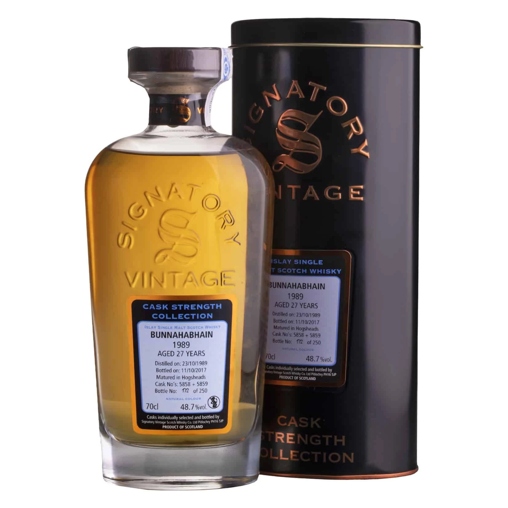 Whisky Signatory Bunnahabhain Cask Strength Islay Single Malt 1989 27 YO 48,7%