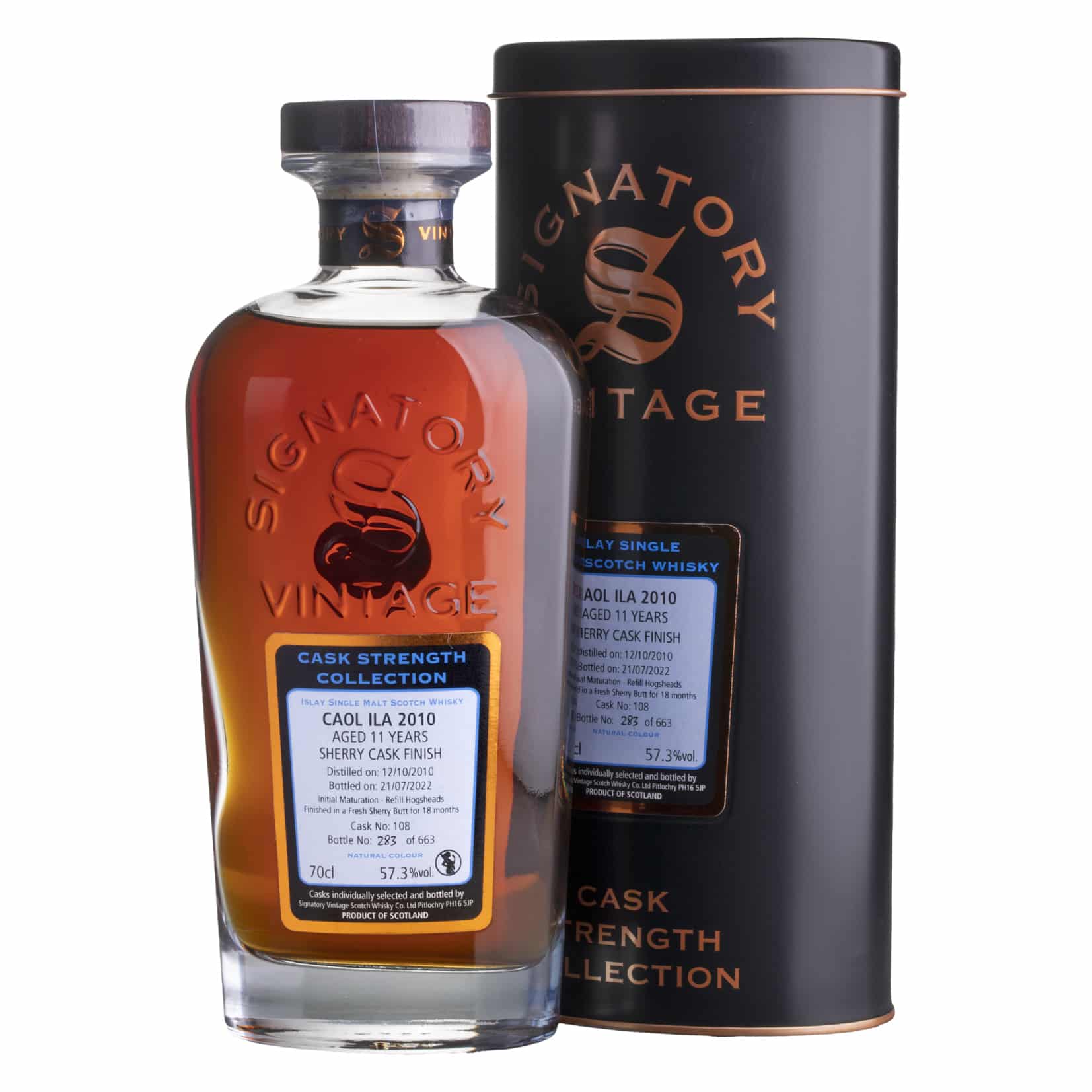 Whisky Signatory Caol Ila Cask Strength Sherry Cask Islay Single Malt 2010 11 YO 57,3%