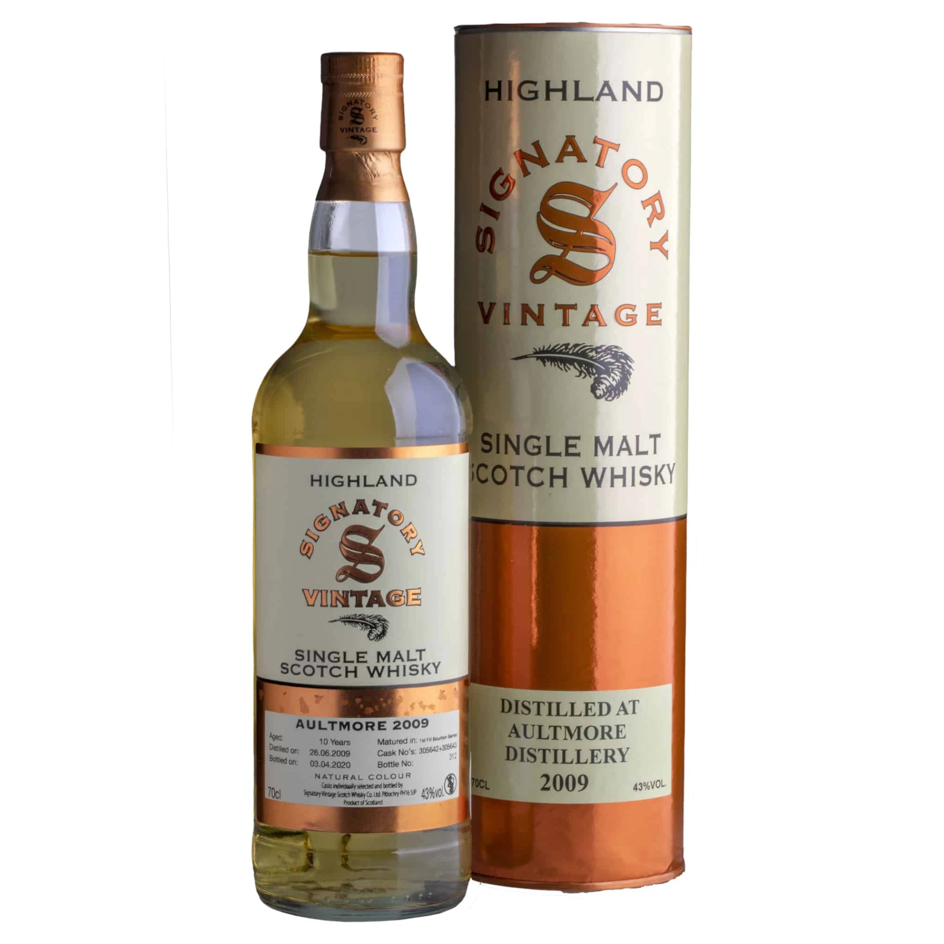 Whisky Signatory Aultmore Single Malt Two Casks 2009 10 YO 43%