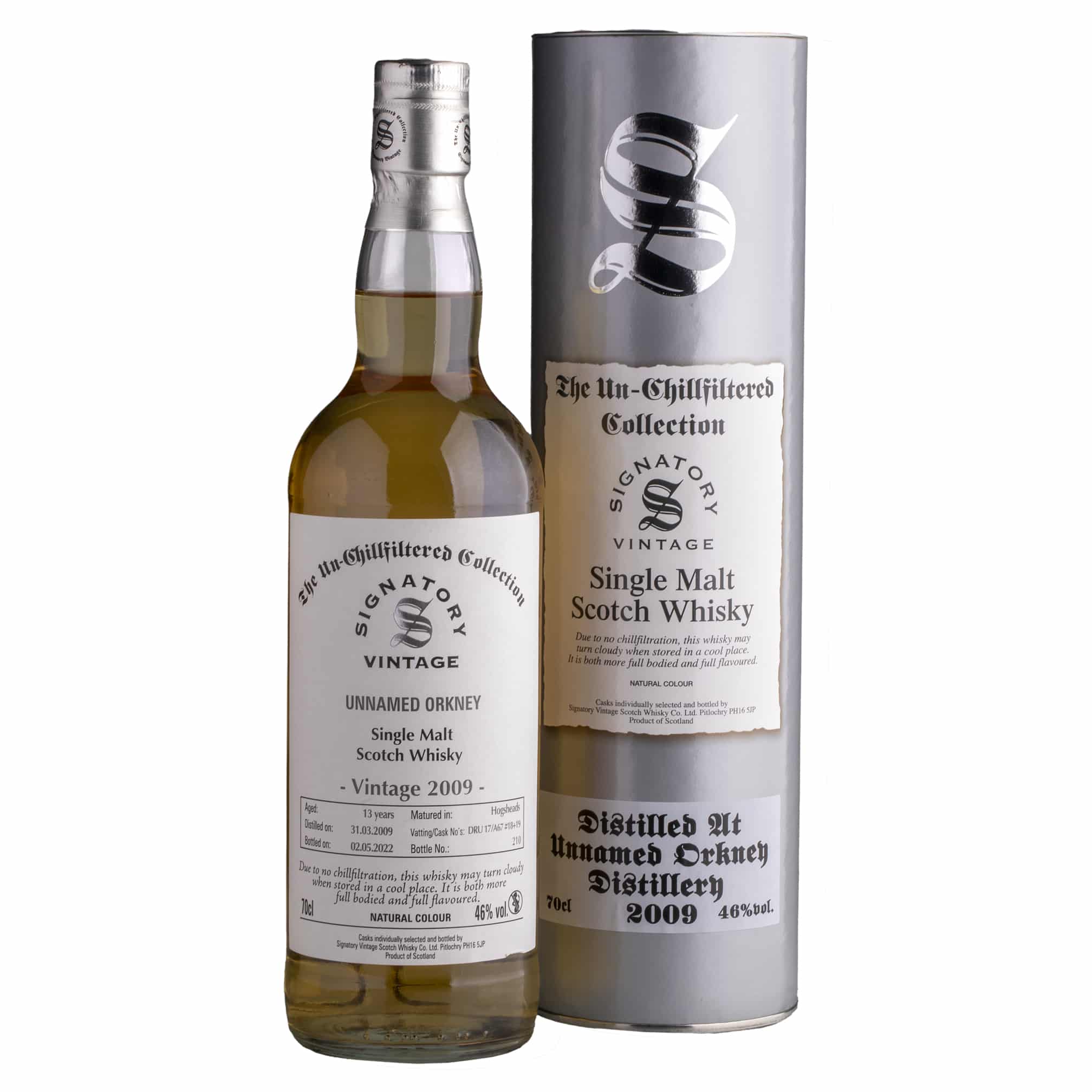 Whisky Signatory Unnamed Orkney Un-Chillfiltered Single Malt 2009 13 YO 46%