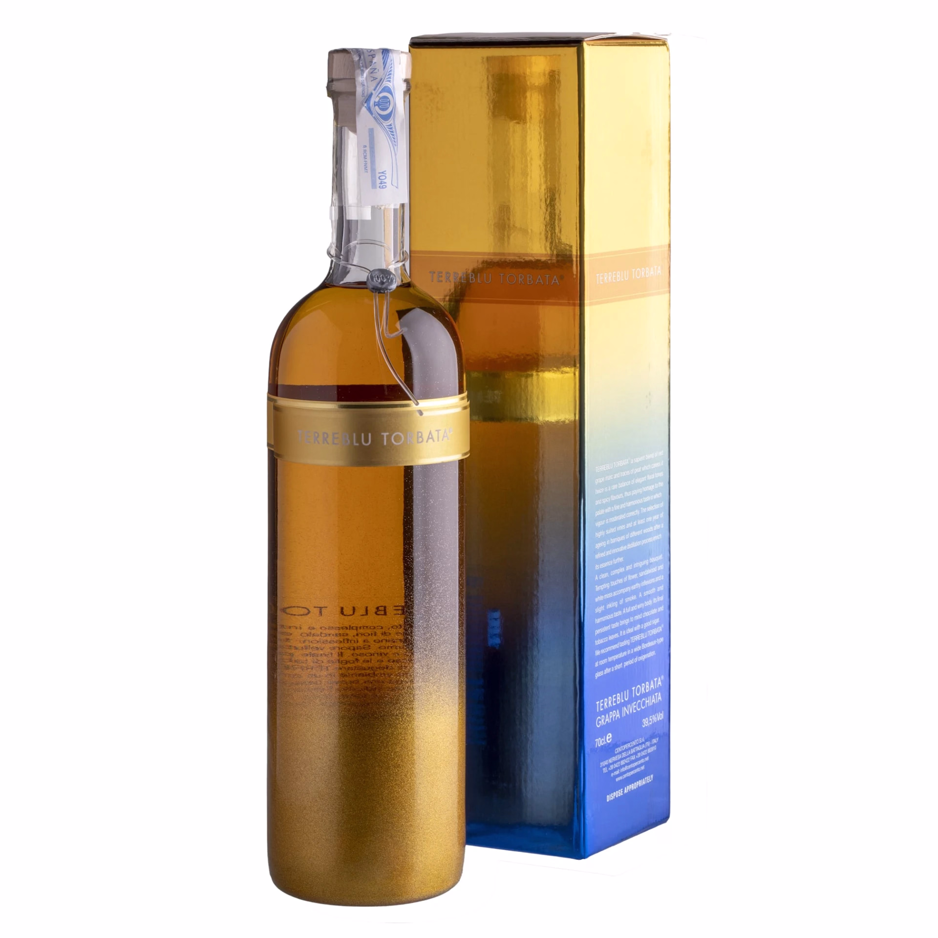 Grappa Centopercento Terreblu Torbata 39,5%