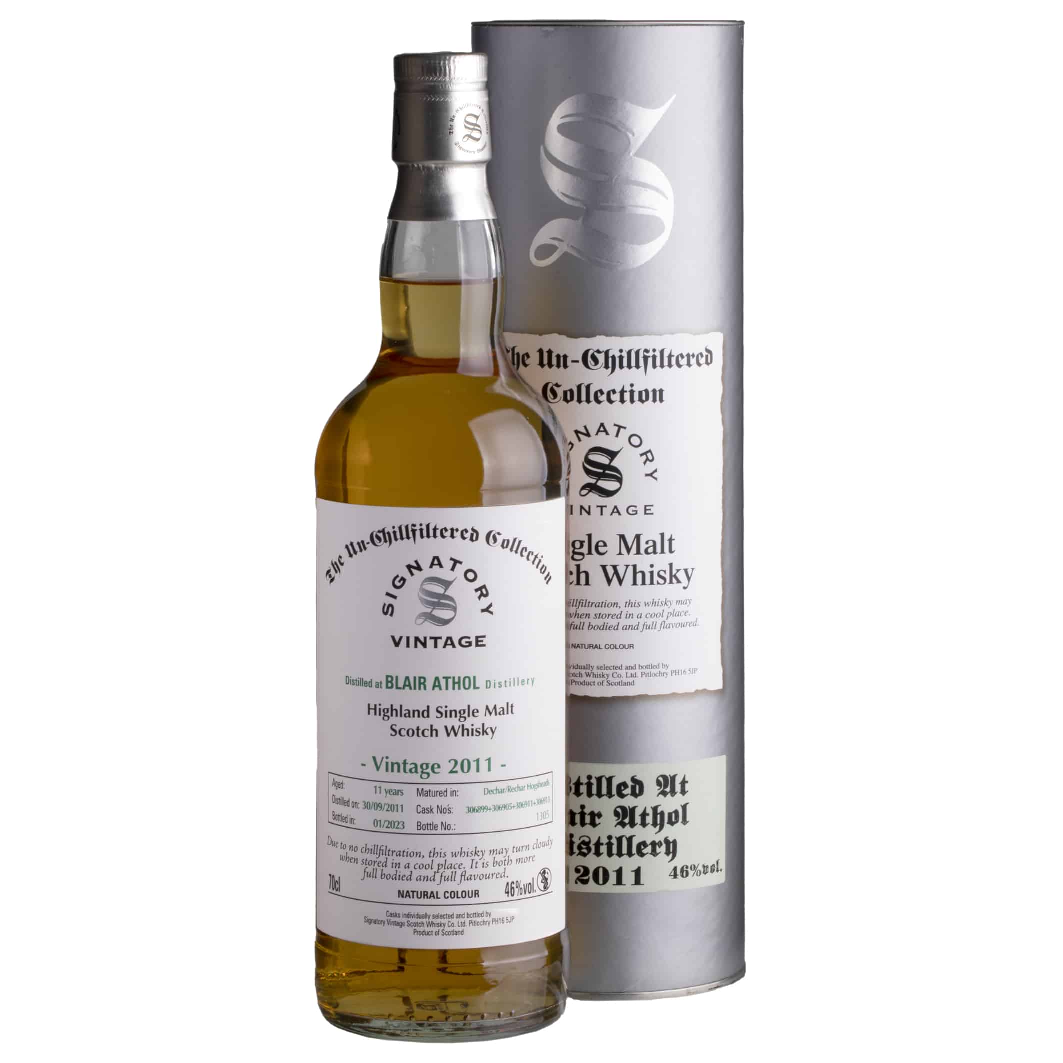 Whisky Signatory Blair Athol 2011 11 YO Un-Chillfiltered Collection Highland Single Malt 46%