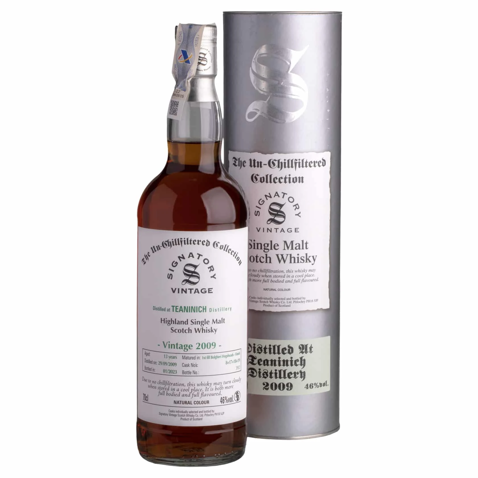 Whisky Signatory Teaninich 2009 13 YO Un-Chillfiltered Bolgheri Hoshead Highland Single Malt 46%