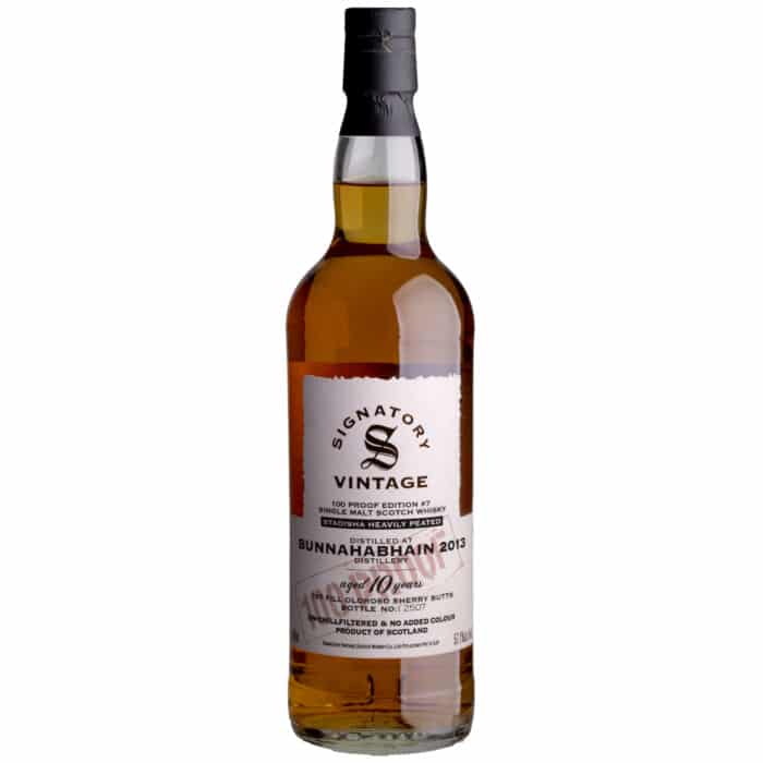 Whisky Signatory Bunnahabhain 2013 Staoisha H. Peated 10 YO 100 Proof Ed. #7 Islay Single Malt 57,1%