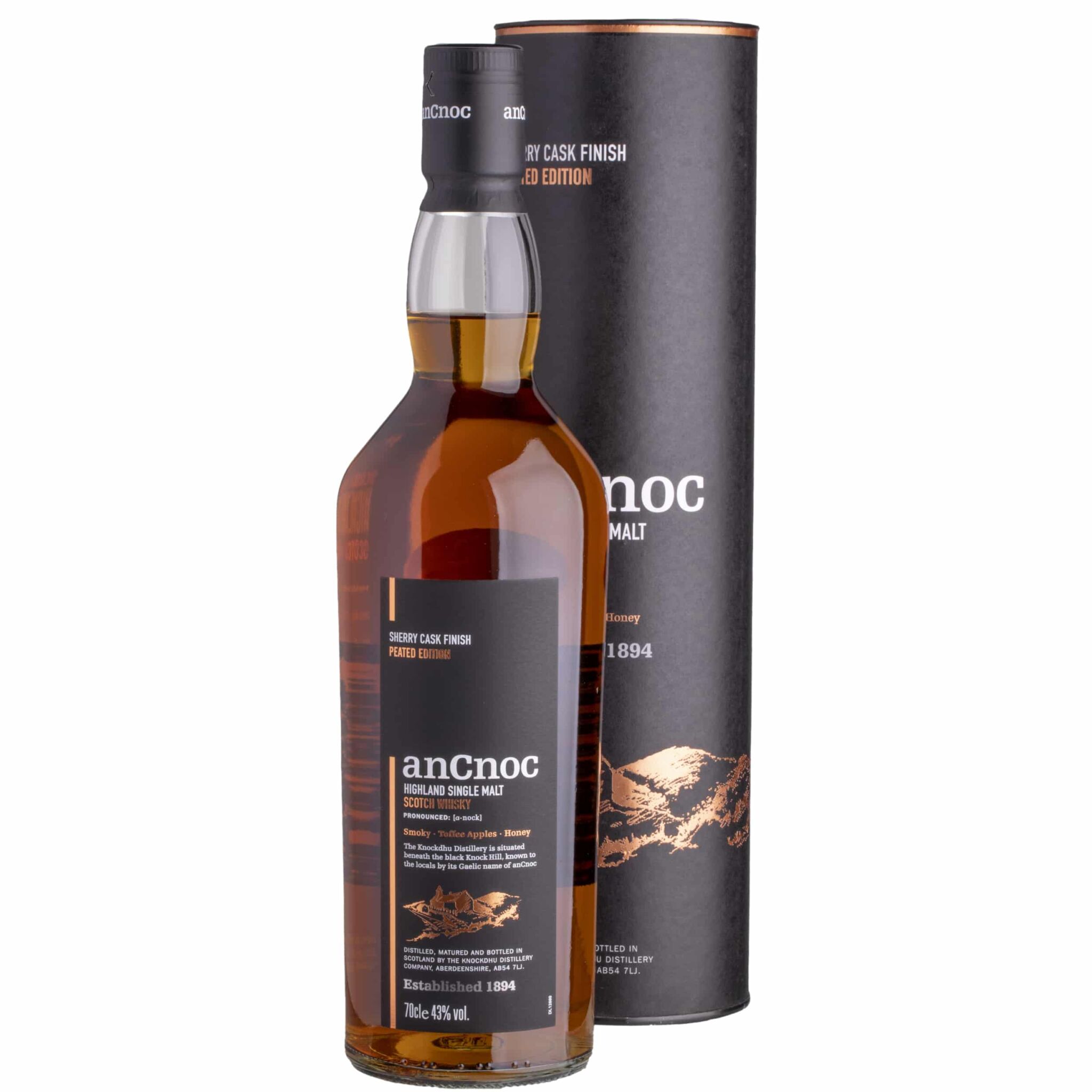 Whisky Ancnoc Sherry Cask Finish Peated Highland Single Malt 43%