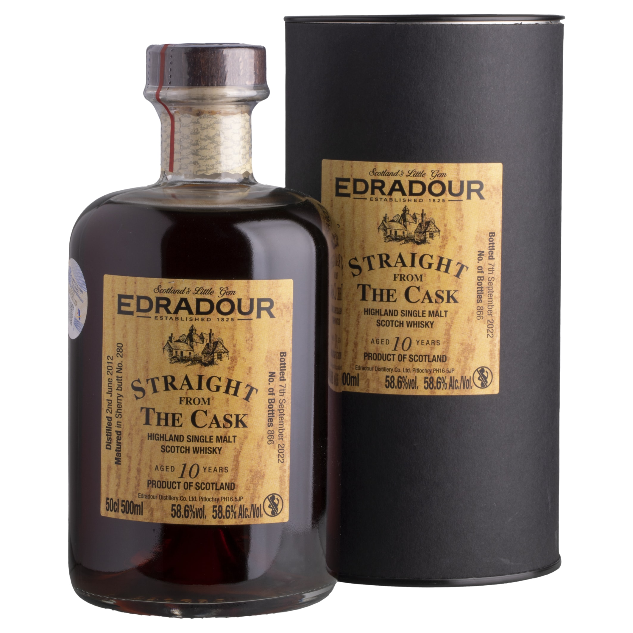 Whisky Edradour 10 YO 2012 SFTC Sherry Cask Highland Single Malt 58,6%