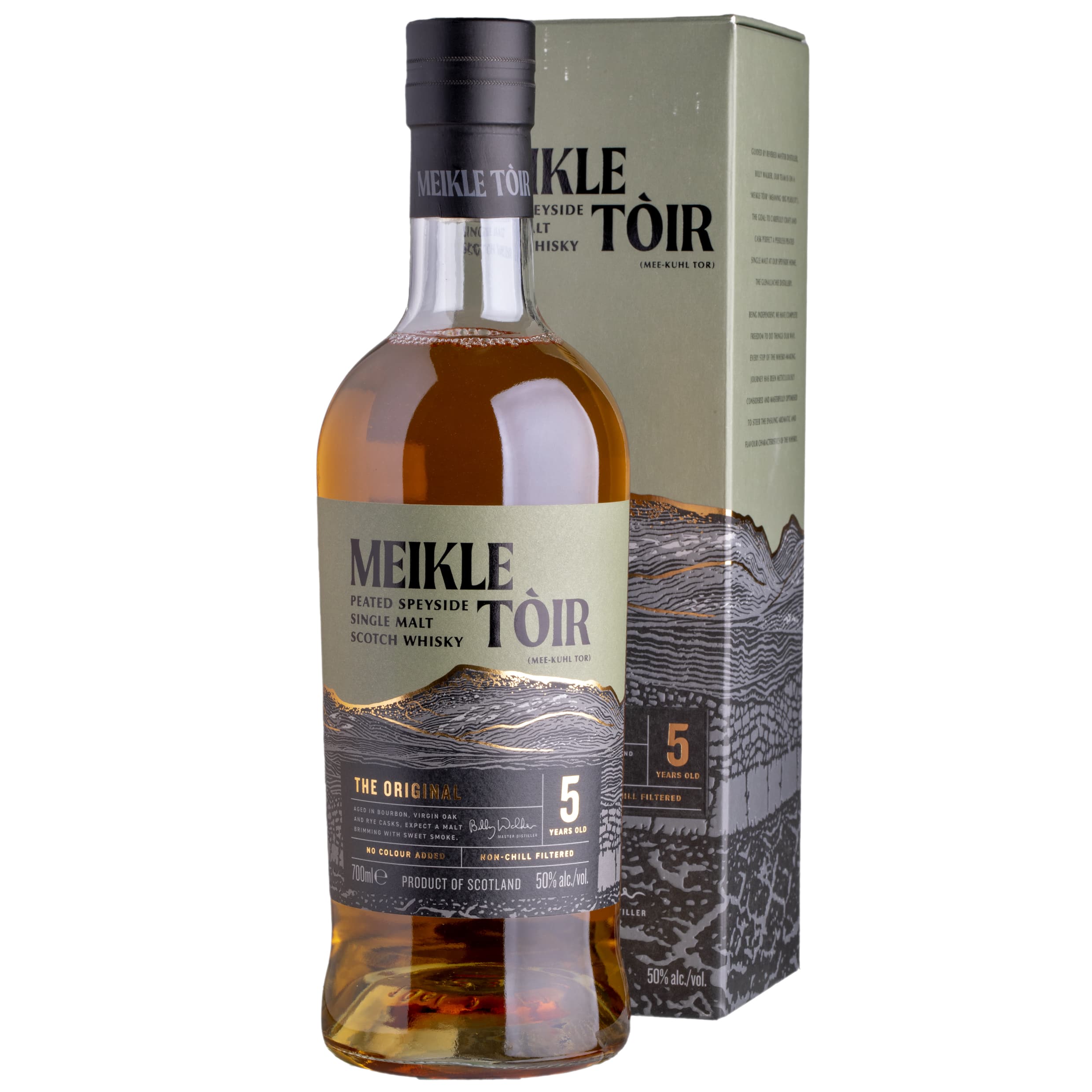 Whisky Meikle Tòir The Original 5 YO Peated Speyside Single Malt 50%