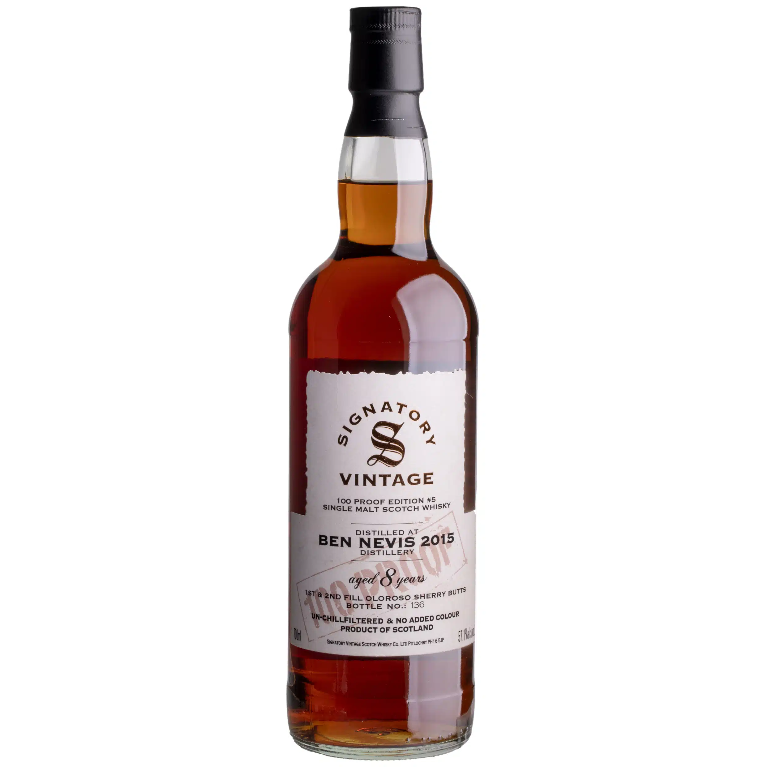 Whisky Signatory Ben Nevis 2015 8 YO 100 Proof Ed. #5 Highland Single Malt 57,1%