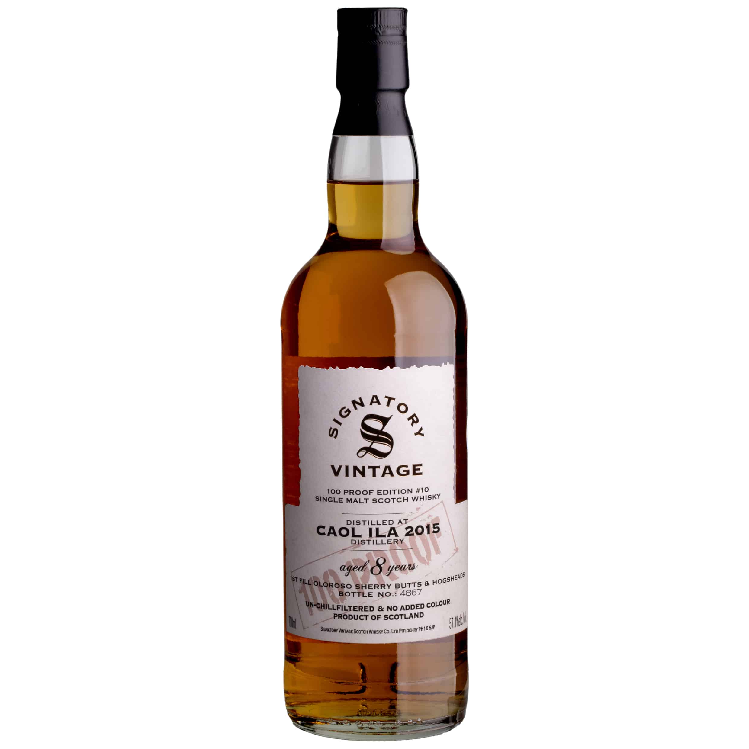 Whisky Signatory Caol Ila 2015 8 YO 100 Proof Ed. #10 Islay Single Malt 57,1%