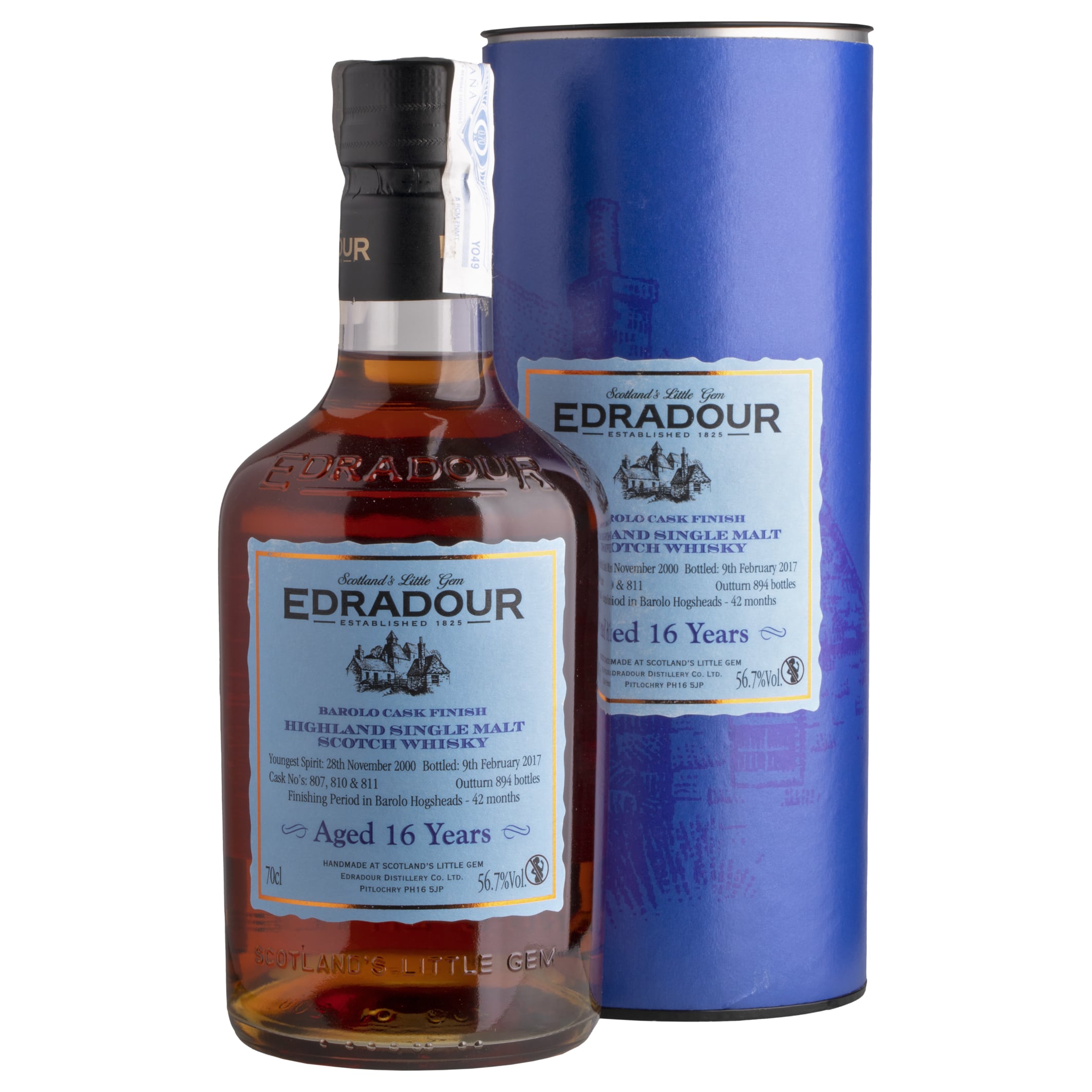 Whisky Edradour 16 YO 2000 Barolo Cask Finish Highland Single Malt 56,7%