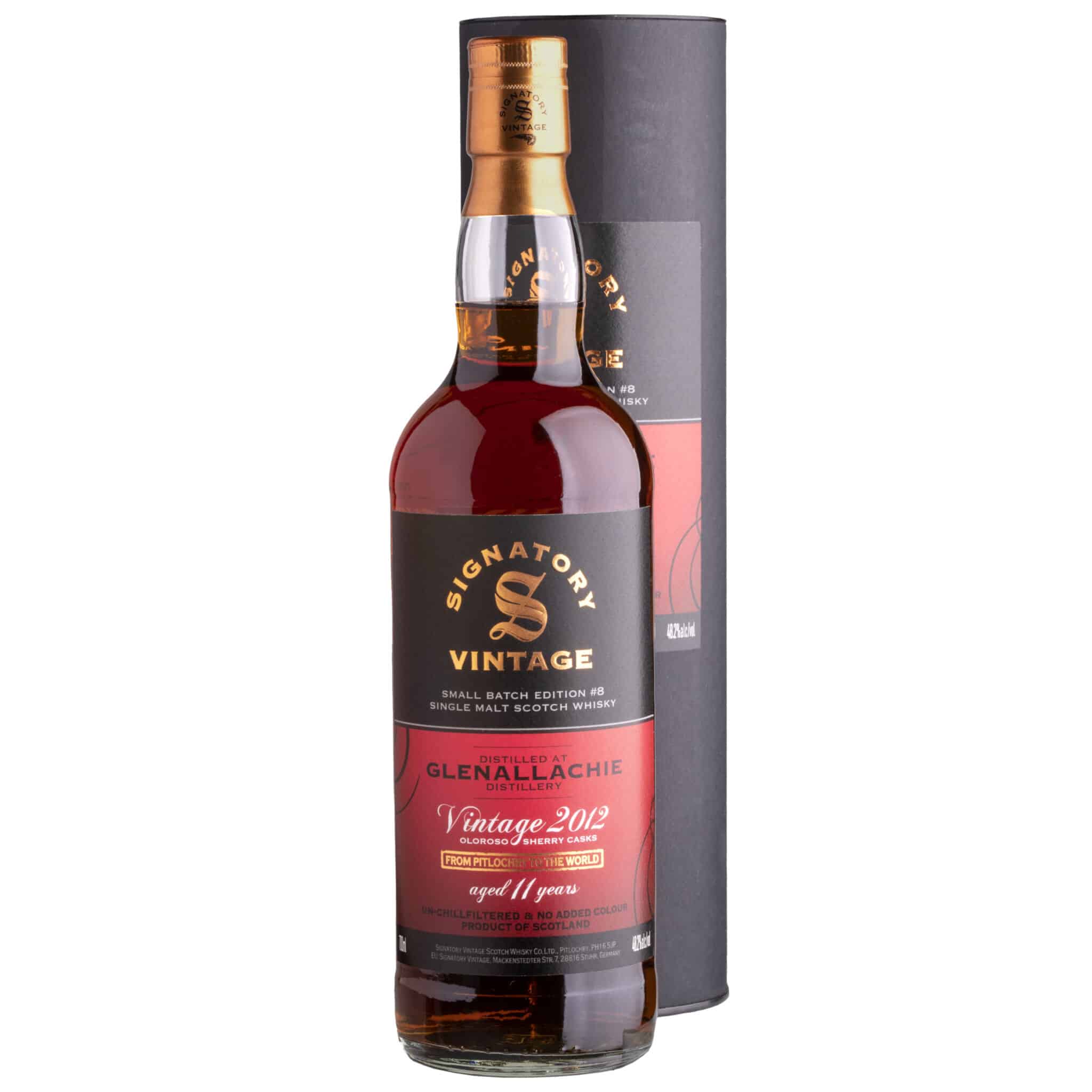 Whisky Signatory Glenallachie Vintage 2012 11 YO Oloroso Casks Small Batch Ed. #8 48,2%