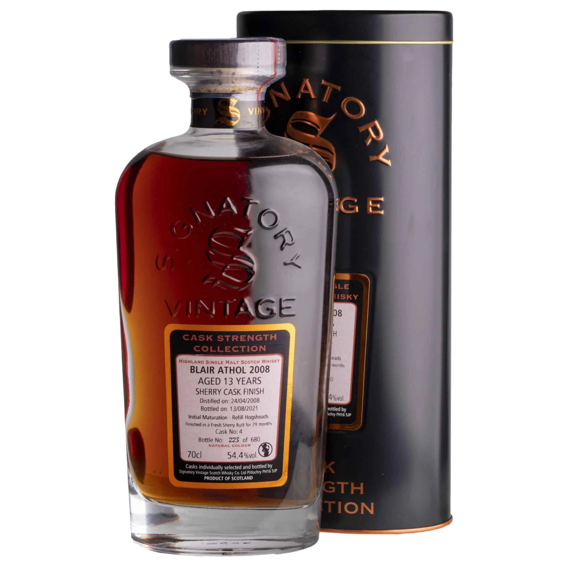 Whisky Signatory Blair Athol 2008 13 YO Cask Strength Highland Single Malt 54.4%
