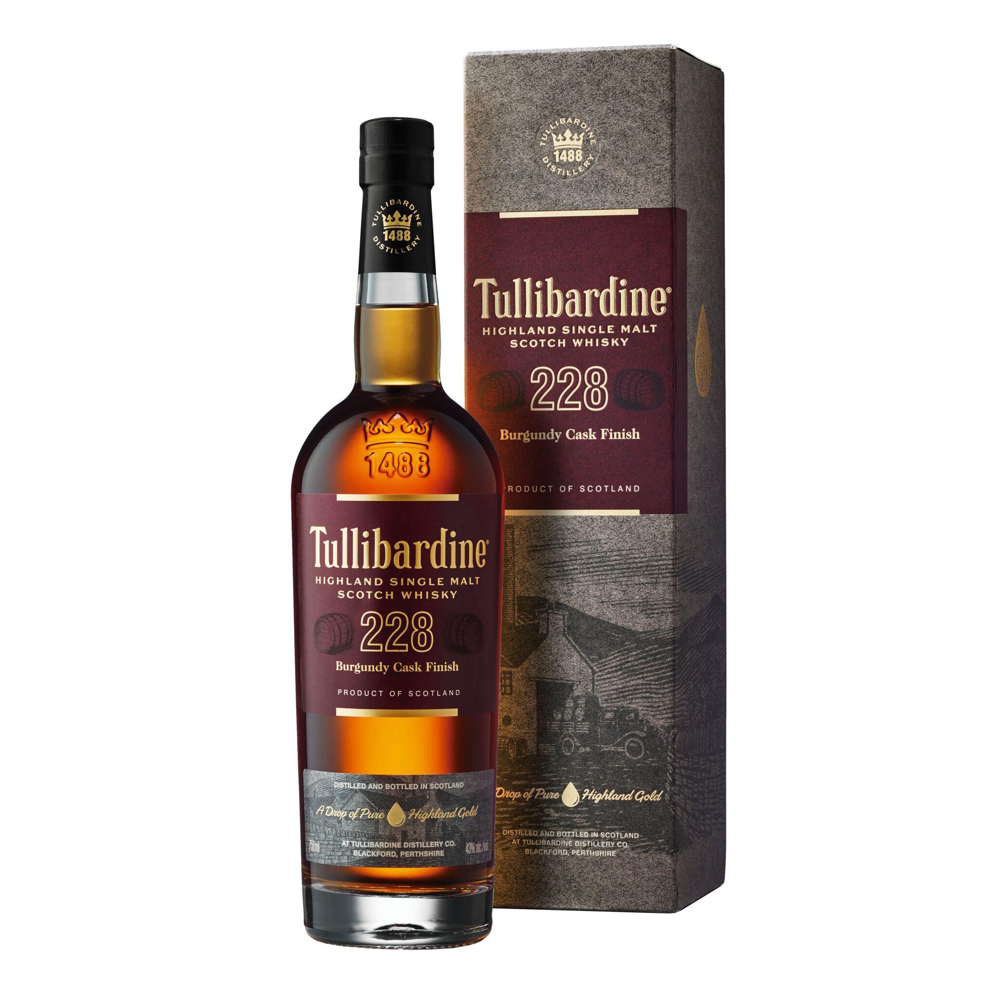 Whisky Tullibardine 228 Burgundy Cask Finish 43%