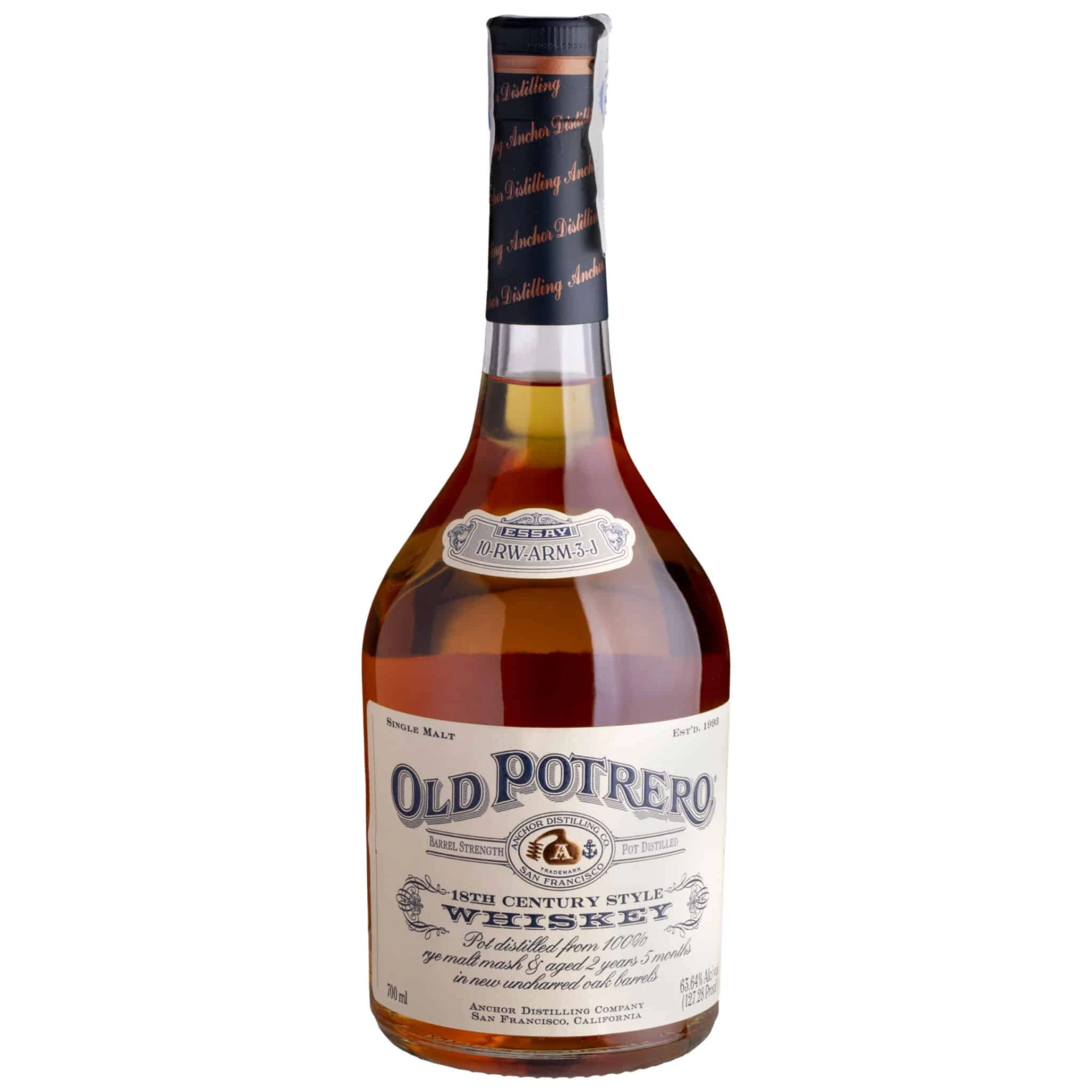 Whiskey Old Potrero 1Sth. Century Style 63.64%