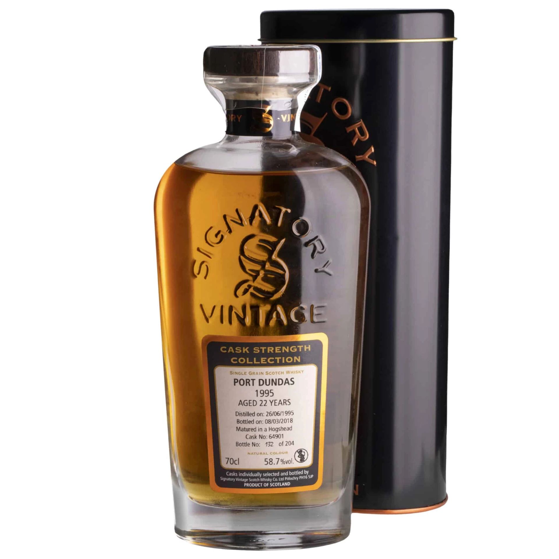 Whisky Port Dundas Signatory Grain Cask Strength 22YO 58,7%