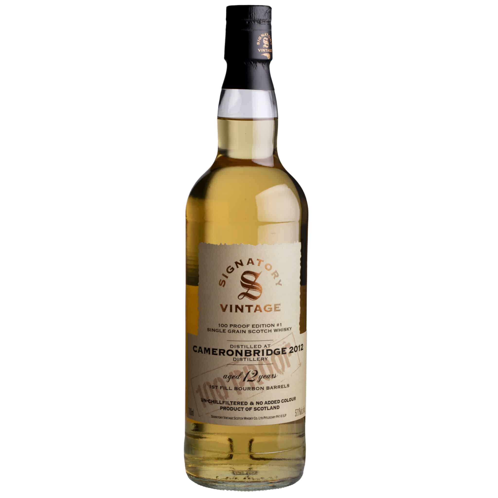Whisky Cameronbridge Signatory 100Proof Edit#1 2012/2025 12YO Single Grain 57,1%