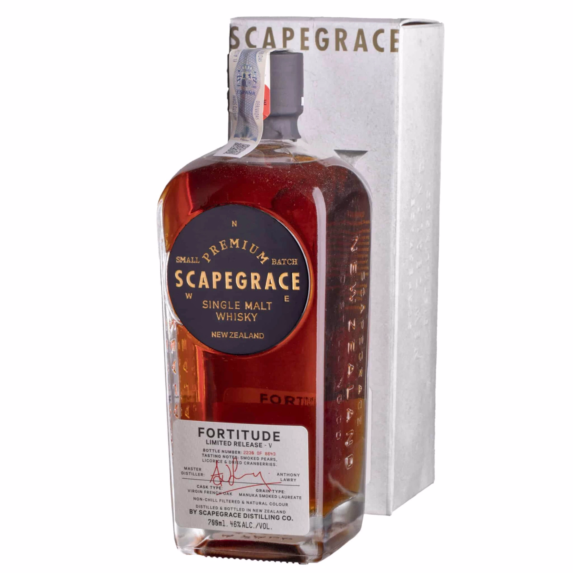 Whisky Scapegrace Fortitude V New Zealand Whisky 46% 16 Whisky Scapegrace Fortitude V New Zealand Whisky 46%